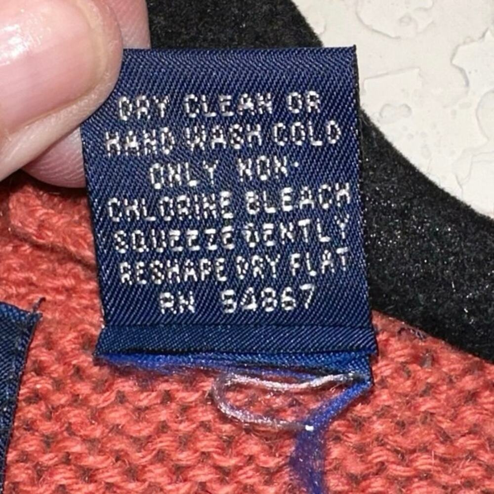 Obr Orange Rust Open Crochet Front Button Down Ca… - image 6